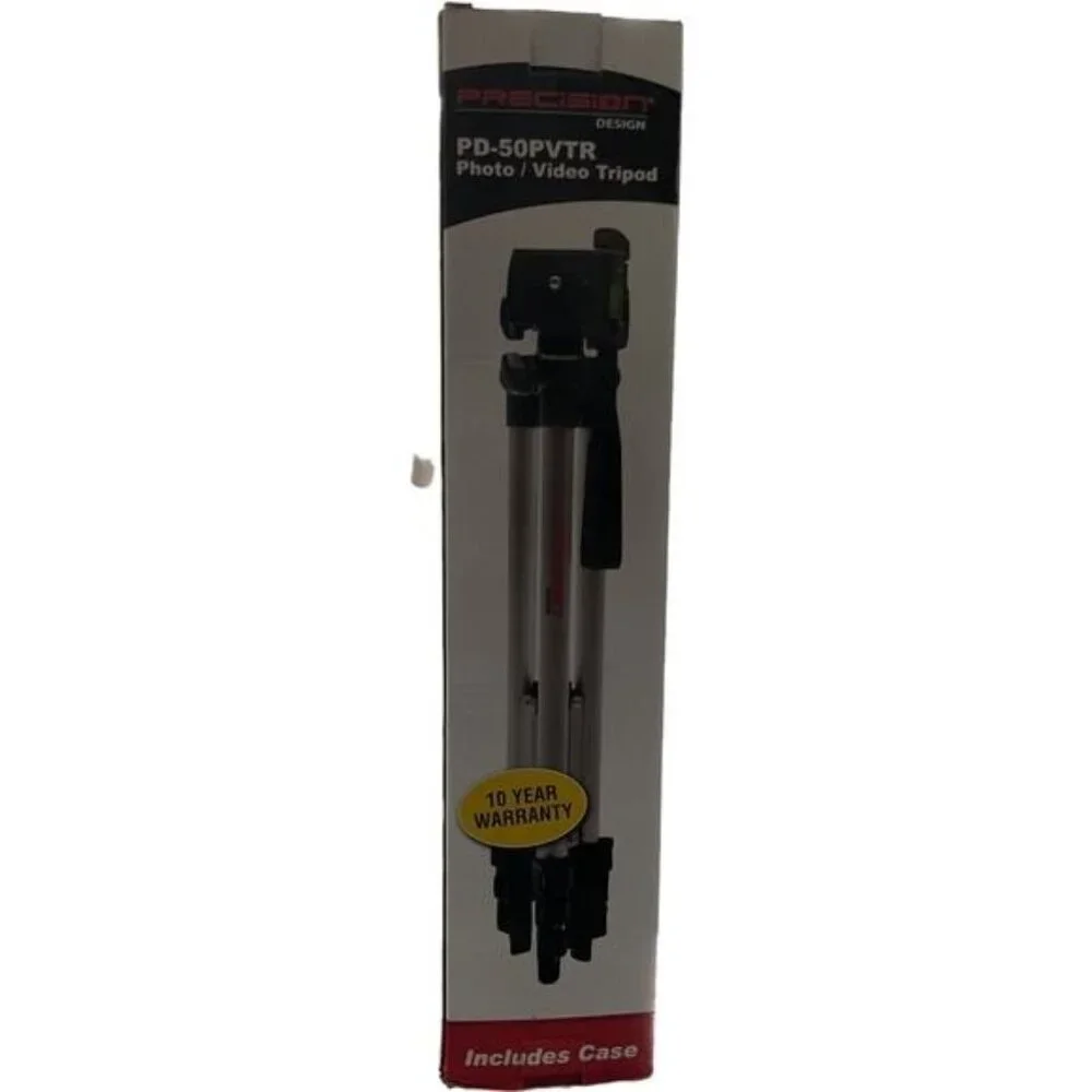 Precision Design PD-50PVTR Photo/Video Tripod With Case